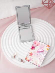 可折叠迷你化妆镜，轻薄便携，耐用PU皮革材质，适合各种场合和人群，可折叠方形，方便携带。 - 彩色 - 查看 2