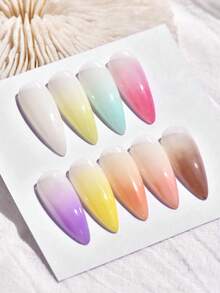 Beautizon Nailartlab 1 Confezione di 9 Colori di Perline per Unghie Halo Dye Powder, Smalto Halo Dye Glitter Lucido Stile Y2K per Decorazione Unghie Fai-da-Te per Donne