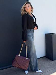 Jeta Ari Quần Jeans Ống Rộng Túi Rộng, Giặt Bằng Nước, Thường Ngày Cho Nữ, Mùa Thu - Rửa tối - Xem 3