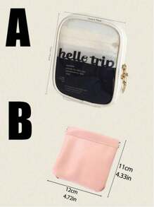 1pc Cosmetic Bag Women's Portable Large-Capacity Storage Bag 2024 New High-End Business Trip Skin Care Product Toiletry Bag Box Travel Essentials Holiday Essentials