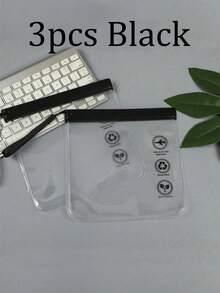 1/2/3pcs Clear Travel Toiletry Bag, Leak-Proof Airport Liquids Travel Bag With Hanging Rope,Airport Security Liquids Bags, Reusable Quart Size Travel Bag,Travel Accessories Makeup Bags, Waterproof Wash Bags Travel Essentials Vacation Summer Holiday Back To School - Multicolor - View 14