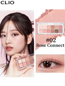 Clio K-Beauty PRO EYE PALETTE AIR 12色眼影盤，全能彩妝盤，霧面亮片眼影、腮紅、打亮、眼影 - 02 ROSE CONNECT - 查看 7
