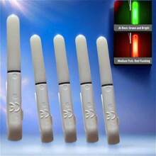 5/10 件鱼咬钩报警器双铃灯夜钓电子鱼竿 LED 荧光棒夜光矶钓浮标无需 CR425 电池