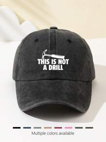1 Stück Damen Baseball Cap "Dies ist kein Bohrgerät" Aufdruck, modisch, weich, verstellbare Größe, belüftet, geeignet für Outdoor-Sport, Reisen, Camping, Partys, Geschenke