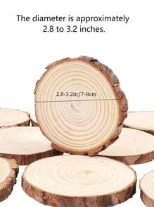10/20/50pcs Wooden Rounded Slices, 2.8-3.2 Inch Diameter, DIY Crafts, Creative Painting, Home Decor