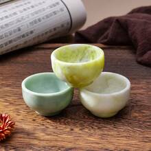 1 件天然水晶玉碗和杯子 - 花椰菜玉消磁碗，灵气疗愈石英杯，适合家居装饰圣诞礼物 - 小碗 - 查看 5