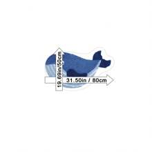 1 Piece Fine Yarn Imitation Cashmere Material Whale Shape Bathroom Rug, Soft And Comfortable, Rubber Non-Slip Backing, Suitable For All Seasons Indoor, Kitchen, Bedroom, Bathroom Decoration, Cartoon Whale Pattern Printing, Machine Washable Rug, Exquisite Gift, Holiday Decoration, Perfect For Decorating Your Home!