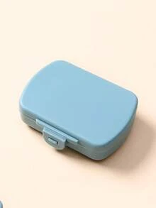 1 pieza Caja organizadora portátil de 6 espacios para medicamentos, estuche semanal de pastillas - Multicolor - Ver 7