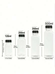 1/3pcs Plastic Juice Bottles With Caps, Transparent Juice Bottles, 8oz 12oz(250ml,350ml),Juice Containers With Lids For Fridge, Reusable Juicing Bottles, Smoothie Bottle, Empty Plastic Juice Bottles, Drink Containers With Lids, Empty Milk Bottles Plastic Smoothie Drink Bottles, For Outdoor, Camping