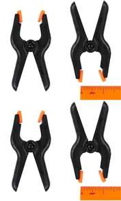 10 paquetes de 10 pinzas de muelle de plástico pequeñas y profesionales de 3.5 pulgadas, de uso pesado, para manualidades y clips de telón de fondo, para soporte de telón de fondo, fotografía, mejoras para el hogar y talla grande - Blanco - Ver 3