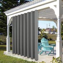 2025Hot-BONZER Waterproof Outdoor Curtains Patio, Premium Thick Privacy Weatherproof Grommet Outside Curtains Porch, Pergola, Cabana, 1 Panel, 54W X 84L Inch, - 灰色 - 查看 7