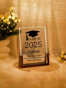 1 tarjeta personalizada de Graduación 2025, placa luminosa nocturna personalizada para Graduados, Felicitaciones Graduado, Regalos para Graduados, Regalo de Escuela Secundaria, Universidad