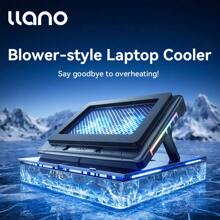 Llano V22 Laptop Cooler USB Charging With RGB Light For 13.3-17.3 Inch Gaming Laptop Laptops 7-Height Adjustable Laptop Cooling Stand Rapid Cooling