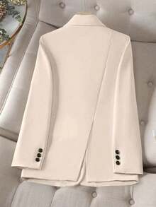 Women's Plain Color Lapel Neck Long Sleeve Single Button Casual/Business Lightweight Blazer, Autumn