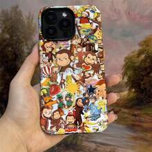 Eye Catching Cartoon  Case With Curious George Makes Your  Stand Out With Playful Design - Pink - View 2