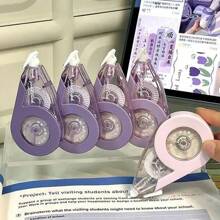 1 pieza/5 piezas Cinta correctora fácilmente borrable, antideslizante, adecuada para uso escolar y de oficina, corrija errores en cualquier momento