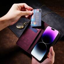 Apple Luxury Wallet-Style Soft Touch Phone Case With [RFID Blocking] Card Slots & Stand, Strong Magnetic Leather Flip Cover, Compatible With Samsung Galaxy, & More, Business Shock-Proof, Water-Resistant, Scratch-Resistant - Burgundy - View 8