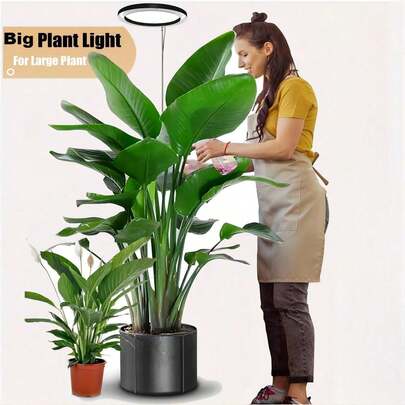 Grow Lights For Indoor Plants Full Spectrum, Indoor Plant Light For Indoor Growing Height Adjustable Led Grow Light For Large Plant, Auto On/Off Timer 3/9/12H 9 Dimmable Brightness