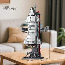 Astronaut Building Blocks Set, 3D Assembly Educational DIY Construction Toy Model, Home Decor For Space Enthusiasts, Creative Holiday Gift, Aerospace Rocket & Spaceship Series Launch Set - Multicolor - View 17