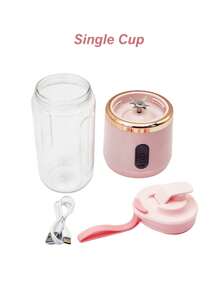 2 Pcs Portable Blender Mini 14oz For Juices & Smoothies With 6 Blades Puwerful Performances Fusion Blender, USB Rechargeable, Lid, Plastic Cups Included, Drop-Resistant And Wear-Resistant. Fit For Travel And Outdoor Activities