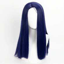 Anime Cosplay Wigs Blue Long Straight Wigs Side Bangs Caitlin Costume Play Wigs Halloween Costumes Hair Cosplay Daily Heat Resistant Synthetic Hair Wigs For Women 60CM