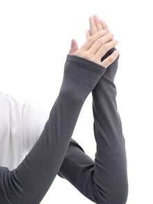 1 Pair Cashmere Warm Arm Warmers, Long Sleeve Covers For Women & Men, Thick Arm Sleeves For Driving, Autumn/Winter - Various - View 7