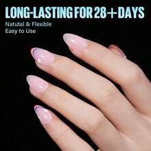 240 Puntas De Uñas Uñas Postizas Cortas De Almendra Transparente Kit De Uñas Acrilicas En Forma De Almendra Kit De Uñas Postizas Kit De Extension De Uñas De Gel Para Principiantes Y - Claro - View 6