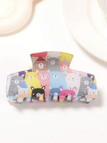 1 Stück 8,9CM süße lächelnde Katze Haarclip für Frauen - süßes PVC Haaraccessoire mit leuchtenden Farben, perfekt als Muttertagsgeschenk oder für den täglichen Gebrauch, Haaraccessoire