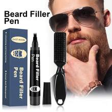 EAST MOON Detachable Beard Filling Pen With Four-Prong Design - Waterproof Fiber Enhancer For Naturals Thick Beard, Hairline & Eyebrow Shaping, Easy Application For Lasting Coloring Effect, Men's Mustache Styling Tool Kit - Black - View 4