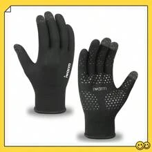 Breathable & Fingerless Fishing Gloves For Cycling, Running, Outdoor, Popular Bait Grip Design, Touch Screen Compatible For Men