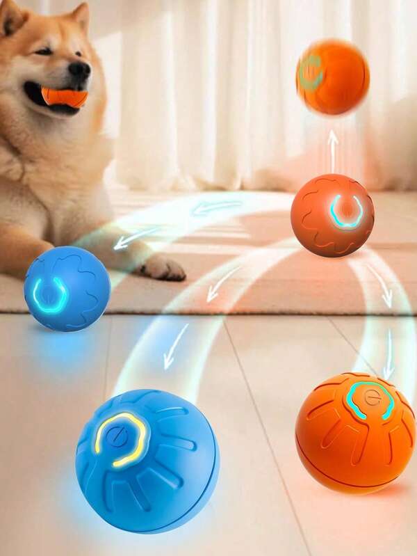 Interactive Dog Ball Toy, Small/Medium Dogs Electric Motorized Rolling Ball Toy, Automatic Moving Electric Dog Ball Toy, An Ideal Gift For Pet Owners Seeking Interactive Ball For Dogs