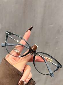 1 Pair/2 Pairs Vintage Women's Cat-Eye Glasses Y2K Small Frame Light Clear Lens Fashion Decorative Glasses Stainless Steel Frame Daily Use