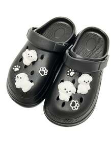 8 Stück weiße Pudel Hunde Pfoten Charms, süße Charm Dekoration, leichtes PVC Material, vielseitige Schuh Accessoires, Geschenk - Weiss - Übersicht 4