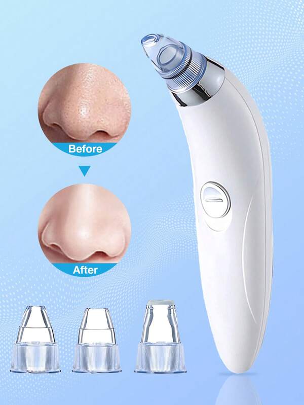 Blackhead Vacuum Remover, Powerful Portable Facial Pore Cleaner With 4 Probes, Remove Blackhead In Gentle And Safe Way Without Squeezing Pain For Women And Men. Your Personal Professional Beautician.