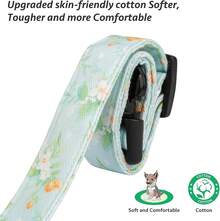 Pet Basic Dog Collars - Light Green Flower - View 4