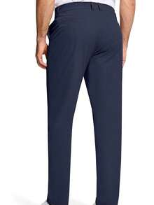 SANOPY Men's Solid Color Business Suit Pants Pure Cotton Men's Casual Suit Pants - 藏蓝色 - 查看 11
