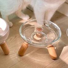 1 Pc Detachable Elevated Pet Bowl, Scientific Height Design For Spine Care, Stable Base To Prevent Tipping, For Indoor Cats And Dogs, Dishwasher Friendly