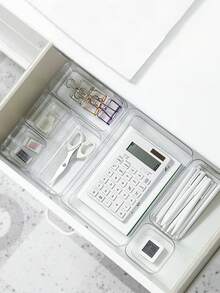 1 件/5 件抽屉化妆品收纳盒、口红和香水收纳盒、梳妆台护肤品收纳盒、可堆叠桌面收纳盒、多功能自由组合展示收纳盒（用于浴室镜柜存储）、化妆品收纳盒。