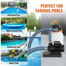 Sand Filter Pump For Above Ground Pools, 10-Inch, 1585 GPH, 0.33 HP Swimming Pool Pumps System & Filters Combo Set With 6-Way Multi-Port Valve & Pressure Gauge, For Domestic And Commercial Pools - 查看 5
