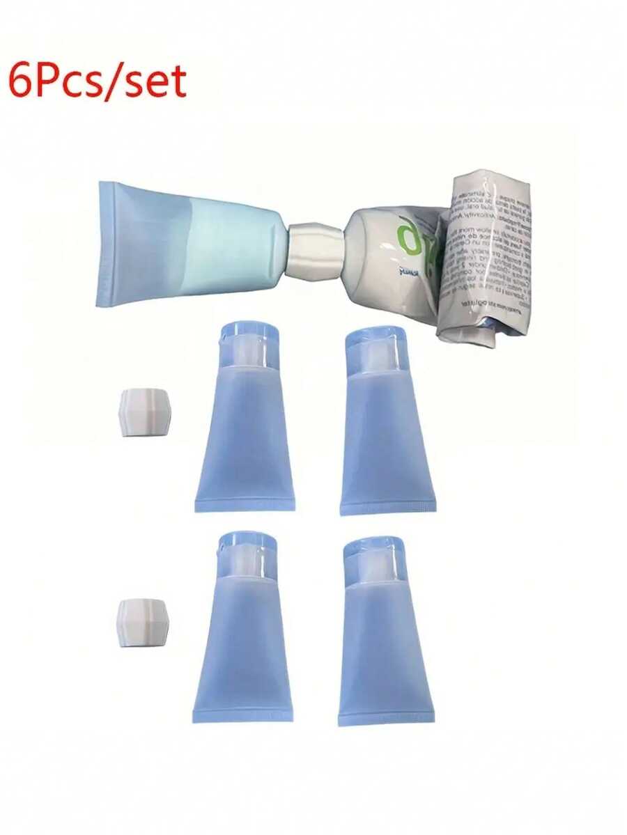 Plastic Toothpaste Tube And Facial Cleanser Dispenser Bottle, Travel Friendly, With Bottle Connector And Dispenser Bottle, Convenient Toothpaste And Facial Cleanser Refill Home Accessory, Easy To Refill Toothpaste And Facial Cleanser, Airplane Accessories, Travel Accessories - Multicolor - View 1