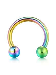 1pc 304 Stainless Steel Monroe Lip Ring, Spiral Cartilage Earrings, Barbell Body Piercing Jewelry, Suitable For Gift/Party