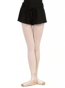 Daydance Shorts de ballet para mujeres adultas, cintura alta, con vuelo, pantalones de danza de punto