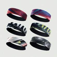 6 piezas de diademas deportivas de seda de hielo, transpirables, con elástico y que absorben la humedad, adecuadas para yoga, correr, fitness y trabajo al aire libre, para hombres y mujeres