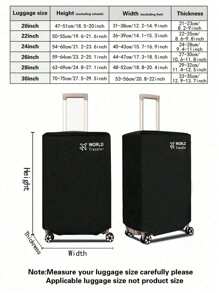 Suitcase Dust Cover, Travel Suitcase Cover, Trolley Box Protective Cover, Solid Color Elastic Suitcase Cover, Travel Accessories, Luggage, Travel Organizer, Suitcase Protective Cover, Back To School, Travel, School, Business, Outdoor, Waterproof, Unisex, Travel Luggage Non-Woven Cover Bag For School School Accessories School Stuff