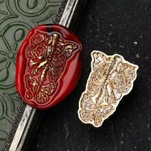 1pc NEW DARK SERIES Series Wax Seal Stamp, Vintage Sealing Stamp Head, Removable Brass Material, Fire Paint Seal Head For Wedding Invitations Gift Packaging Scrapbooking, DIY Handmade Gift Decoration, Cutting And Pasting Invitation Letter School Supplies, Back To School