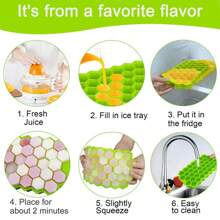 1 Piece 37-Grid Honeycomb Silicone Ice Tray | Hexagonal Mold For Perfectly Shaped Ice Cubes – Ideal For Outdoor Camping & Kitchen Use | Flexible, Vivid Design Ice Mold