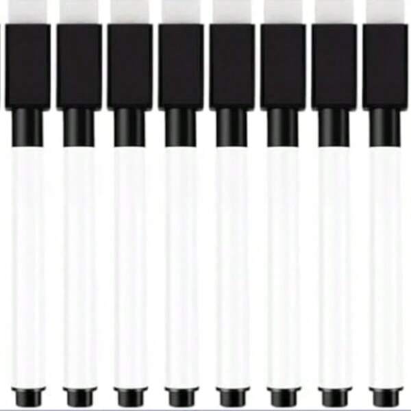 10 Stück Whiteboard Marker mit Radierbürste, Zeichenstifte für Whiteboards, Kreidetafeln, Schulanfang