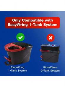 2 Mop Replace Heads, 1 Mop Base And 1 Mop Scrub Brush Set For For O-Cedar And , Compatible With EasyWring 1-Tank System - 2個拖把,1個底座,1把刷子 - 查看 5
