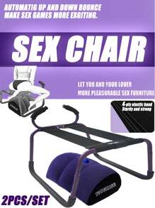 2025 Sexstuhl Sexmöbel, SM Produkt, Sex, Sexy, Sexspielzeug, Multifunktions Sexpositions-Verstärker Stuhl Neuheit Spielzeug mit Haltegriff für Paare, Sexpositions-Verstärker Stuhl Liebes-Stuhl-Hilfe SM Schaukeln Hüpfendes Sexsofa Sexmöbel mit Griffen