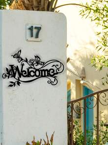 1 件蝴蝶金属墙饰，蝴蝶欢迎标志，锻铁蝴蝶壁画，室内外墙面装饰，适用于家居装饰、花园装饰、卧室装饰、房间装饰、入口、阳台、门廊、生日礼物、万圣节感恩节圣诞节，送给家人/朋友的理想礼物 - 彩色 - 查看 12